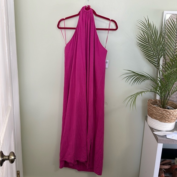 slim fit dress slacks Navy Halter Cowl Neck Gown | Backless Mermaid Formal Maxi Dress | Elegant  Evening & Gala Event Gown main image 0